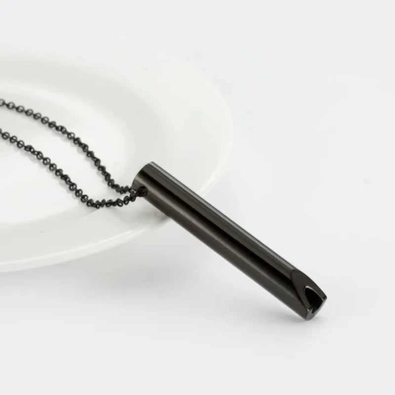 Kalsten | Breathing Exercise Necklace | Stainless Steel | Smoking & Vaping Alternative for Anxiety Relief