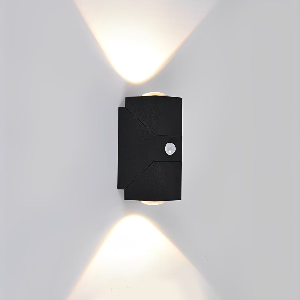 Adjustable Up and Down Light Motion Sensor Waterproof Black Wall Lamp | Kalsten