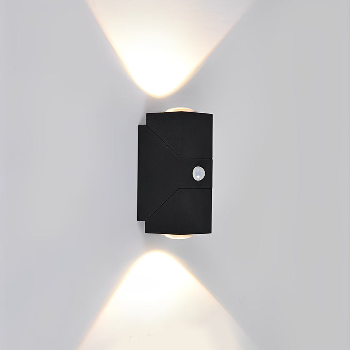 Adjustable Up and Down Light Motion Sensor Waterproof Black Wall Lamp | Kalsten