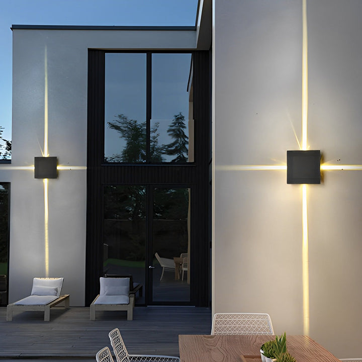 Round Square LED 12W Cross Star Lights Waterproof Modern Wall Lamp | Kalsten