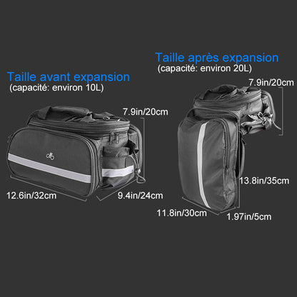 Foldable storage bag for the bicycle rear seat | Karnz