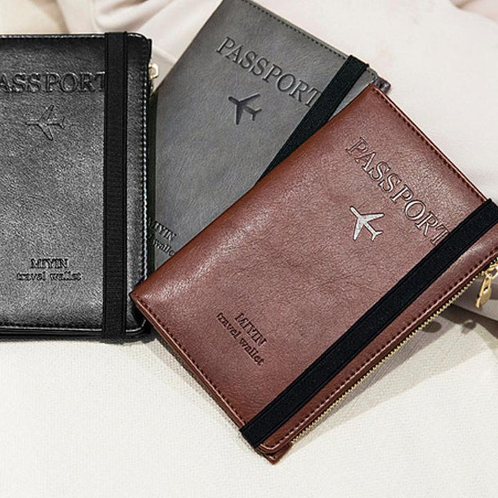 Men's Leather Passport Wallet with RFID Blocking | Kalsten