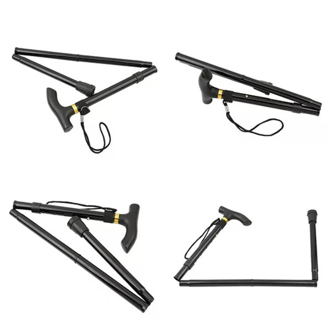 StrideAid Folding Telescopic Walking Stick | Adjustable Cane - Ergonomic Handle - Non-Slip Tip for Mobility Support Kalsten