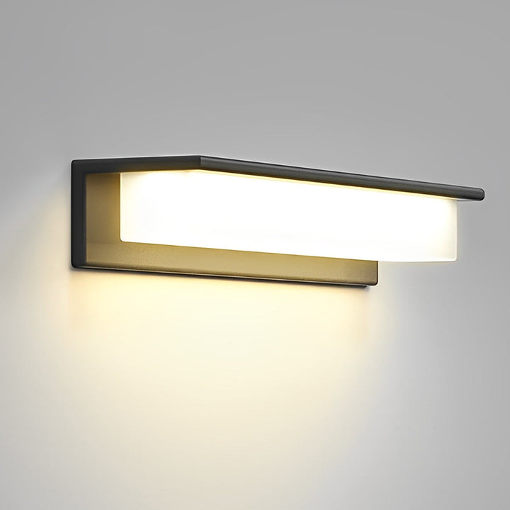 Minimalist Rectangular Waterproof LED Modern Solar Wall Lamp Exterior Lights | Kalsten