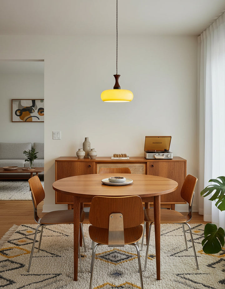 Pendant Light Glass 7 in Brown Dining Room Kitchen Island Ceiling Lamp Adjustable Height | Kalsten