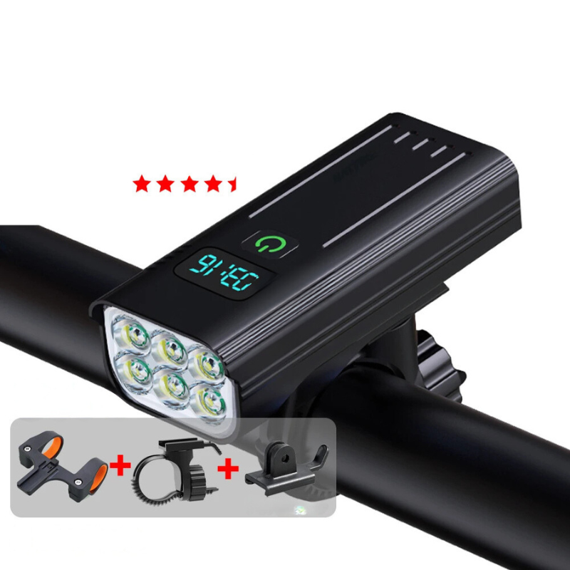 Kalsten | 5000 Lumen USB Rechargeable Bike Light with Mounts