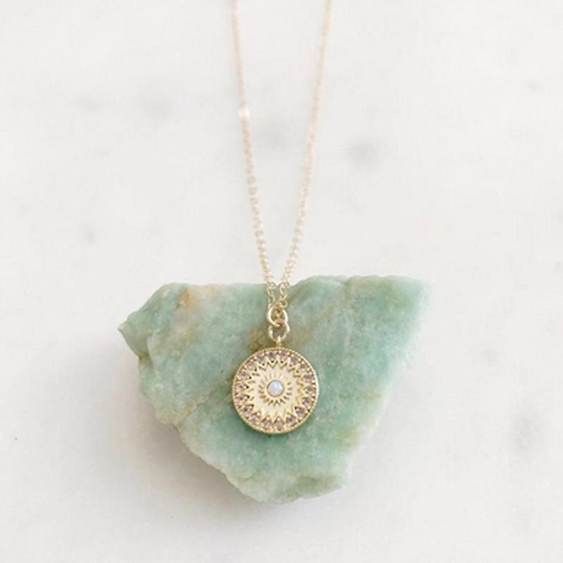 Moon & Sun Croissant Necklace | Kalsten