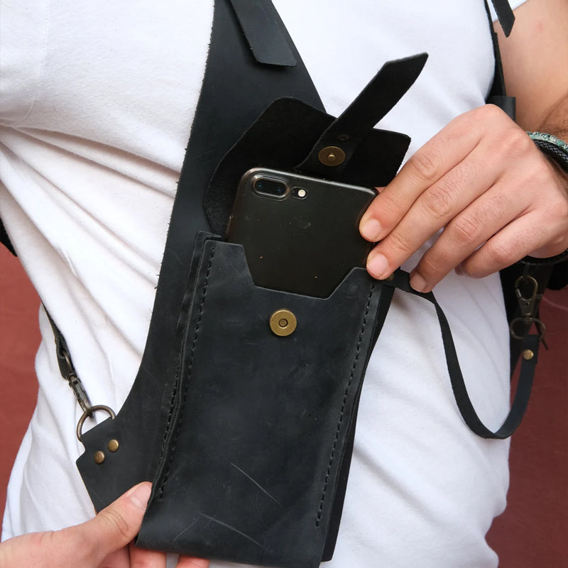 Medieval Steampunk shoulder bag with retro strap | Kalsten