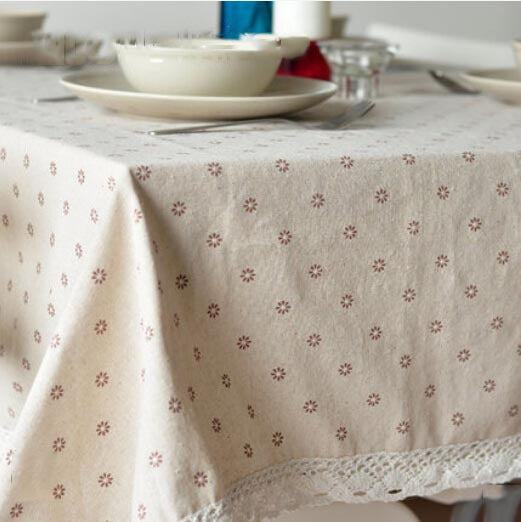 Kalsten | Daisy Print Cotton Linen Tablecloth