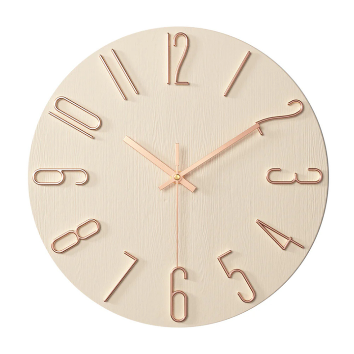 Kalsten | Modern Black Wall Clock | 30 cm Silent Minimalist Design