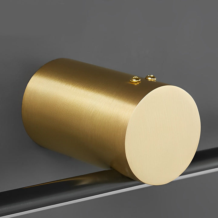 Modern Two-Tone Bathroom Vanity Light with Cylinder Fixture and Linear Bar | Kalsten