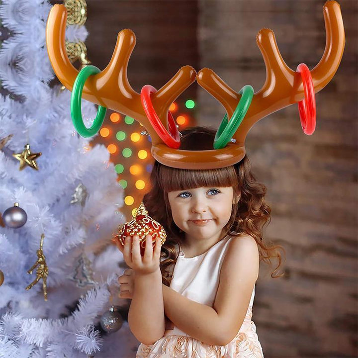 Christmas Reindeer Wooden Ring Toss Game | Kalsten