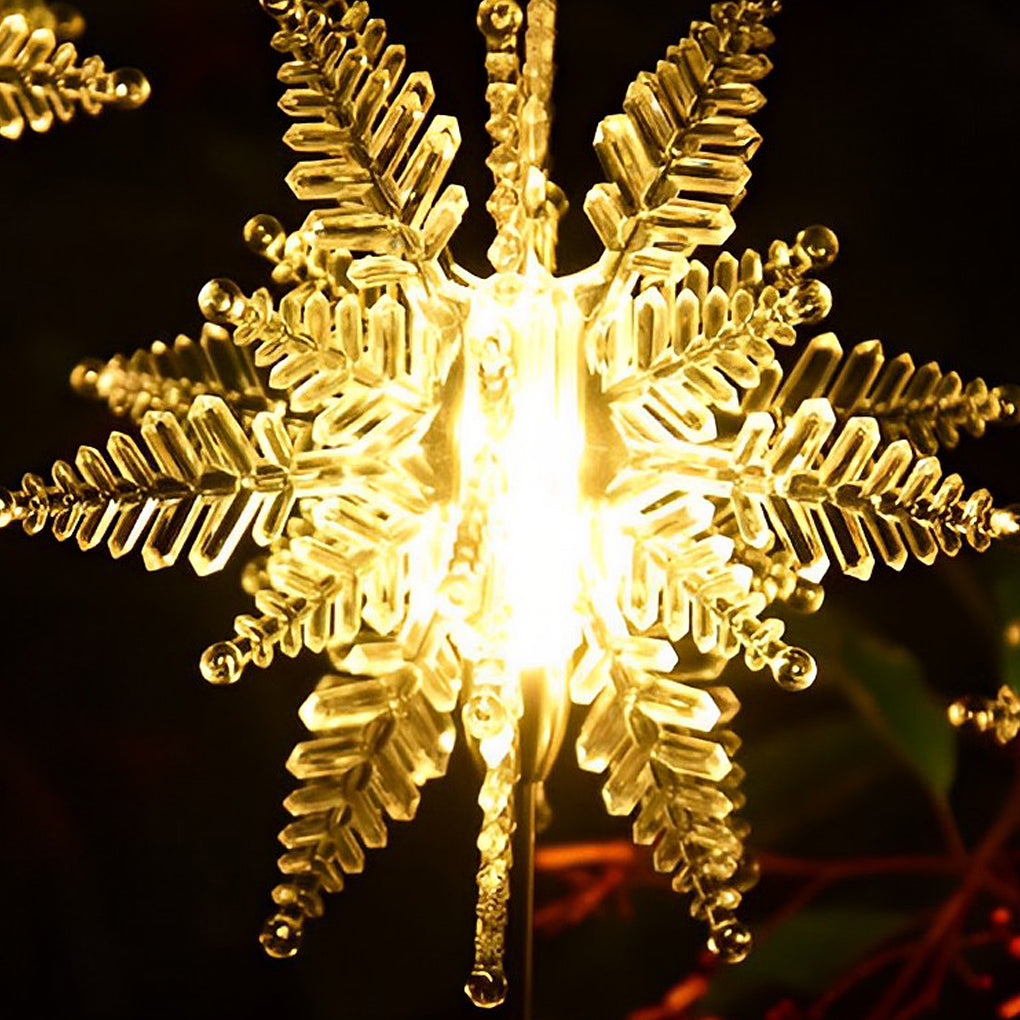 2PCS Creative Snowflakes Decor Waterproof LED Solar Powered Lawn Light | Kalsten