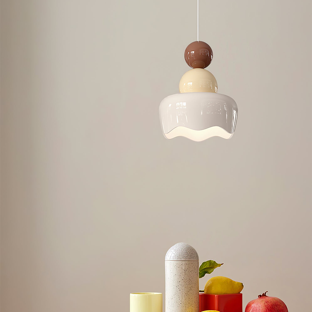 Cream Sunny Bedroom Bedside Pendant Lamp | Kalsten