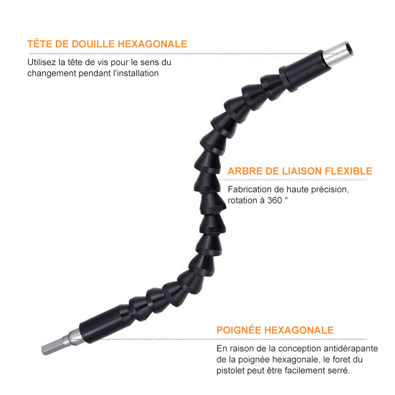 Flexible Drill Bit Extension Soft Shaft Screwdriver | Kalsten