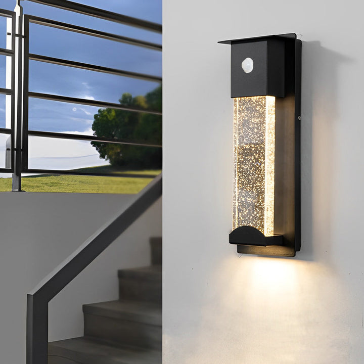 Minimalist Crystal Bubble Glass Waterproof LED Motion Sensor Wall Lamp | Kalsten