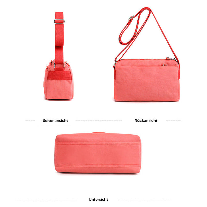 Women's Casual Multi-layer Fashionable Simple Shoulder Bag Made of Nylon | Kalsten