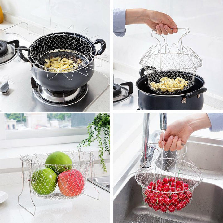 Frying Basket Chef Foldable in Stainless Steel | Kalsten