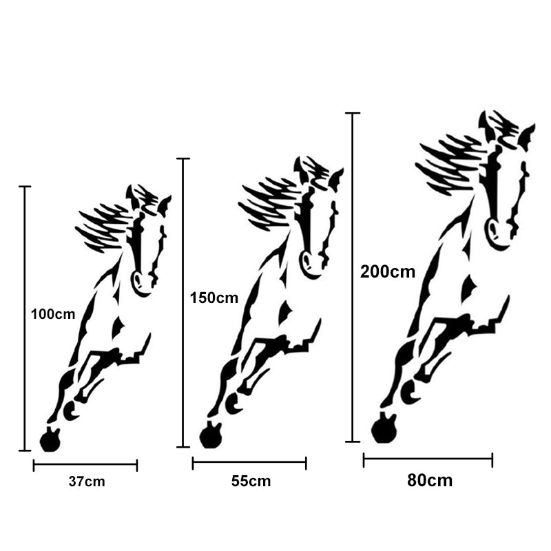Kalsten | Galloping Horse Wall Decoration, 3D Acrylic Modern Mirror Horse Wall Sticker