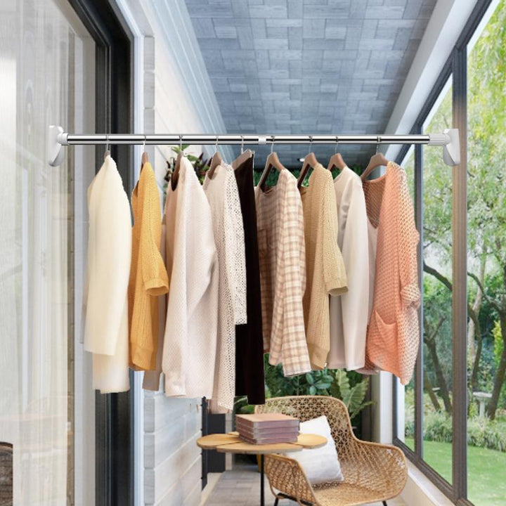 No Drill Clothing Hanger Telescopic Rod | Kalsten