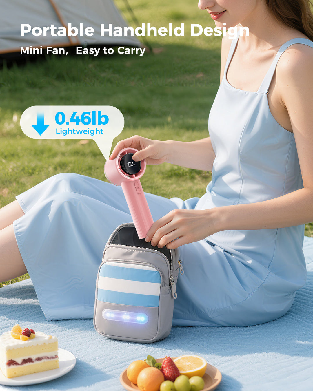Portable High Speed Handheld Turbo Fan with LED Display | Kalsten