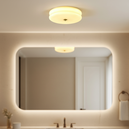 Art Deco Glass Flush Mount Ceiling Light
