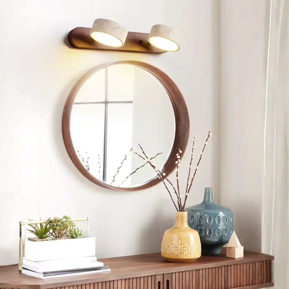 Travertine Adjustable Spotlight Wall Sconce