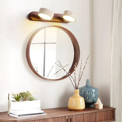 Travertine Adjustable Spotlight Wall Sconce