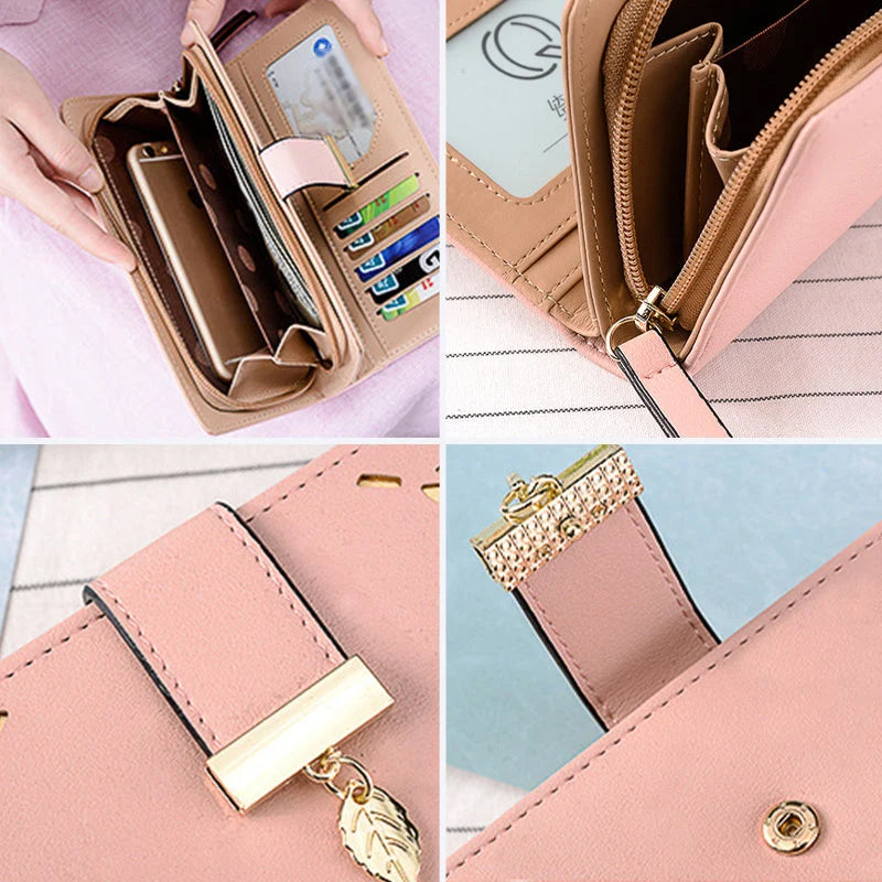 Kalsten | Long wallet for women with leaf pattern