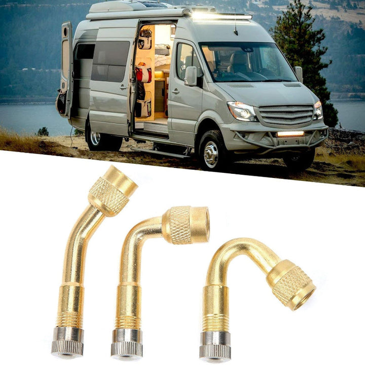 Tire Valve Extension Flexible 3-Way Set | Kalsten