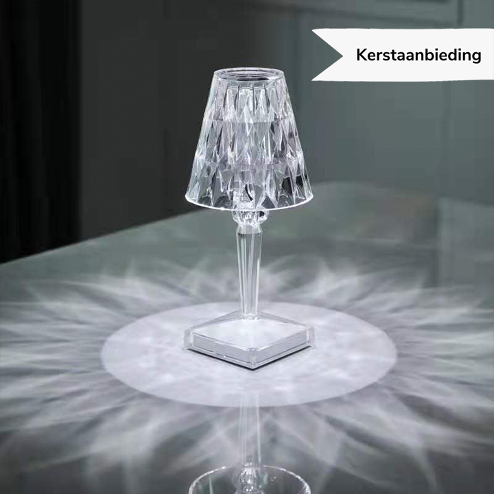 LuxeCrystal Premium LED Table Lamp | Wireless | Dimmable Crystal Lighting | Mood Light & Decoration | Kalsten