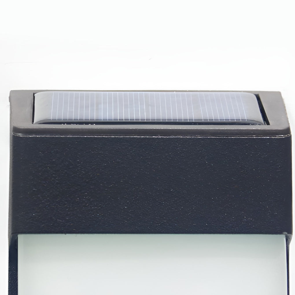 2 Pcs Rectangular LED Light-controlled Waterproof Outdoor Solar Sconce Lighting | Kalsten