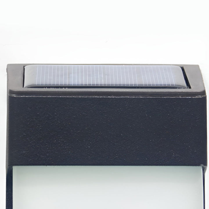 2 Pcs Rectangular LED Light-controlled Waterproof Outdoor Solar Sconce Lighting | Kalsten