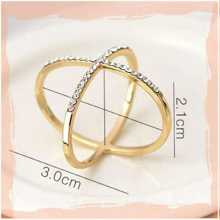 Scarf Loop Ring Rhinestone Embedded | Kalsten