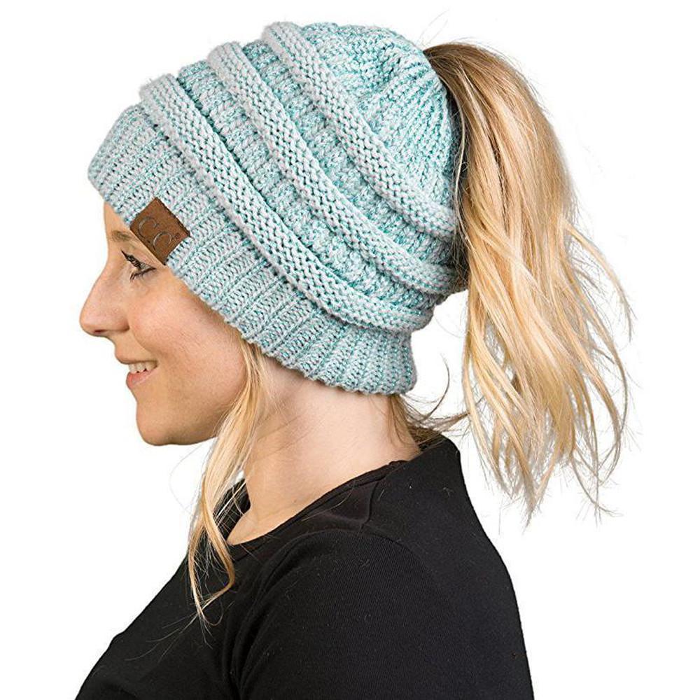 Knit Ponytail Beanie | Kalsten