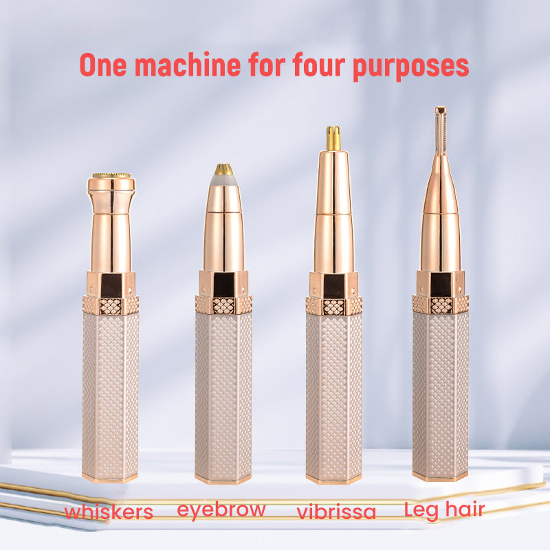 BowLift | 4 In 1 Facial Electric Shaver For Women, Full Body Epilator Rechargeable Eyebrow Nose Bikini Area Hair Clipper