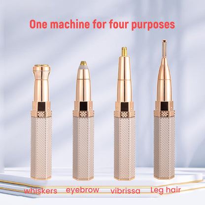 BowLift | 4 In 1 Facial Electric Shaver For Women, Full Body Epilator Rechargeable Eyebrow Nose Bikini Area Hair Clipper