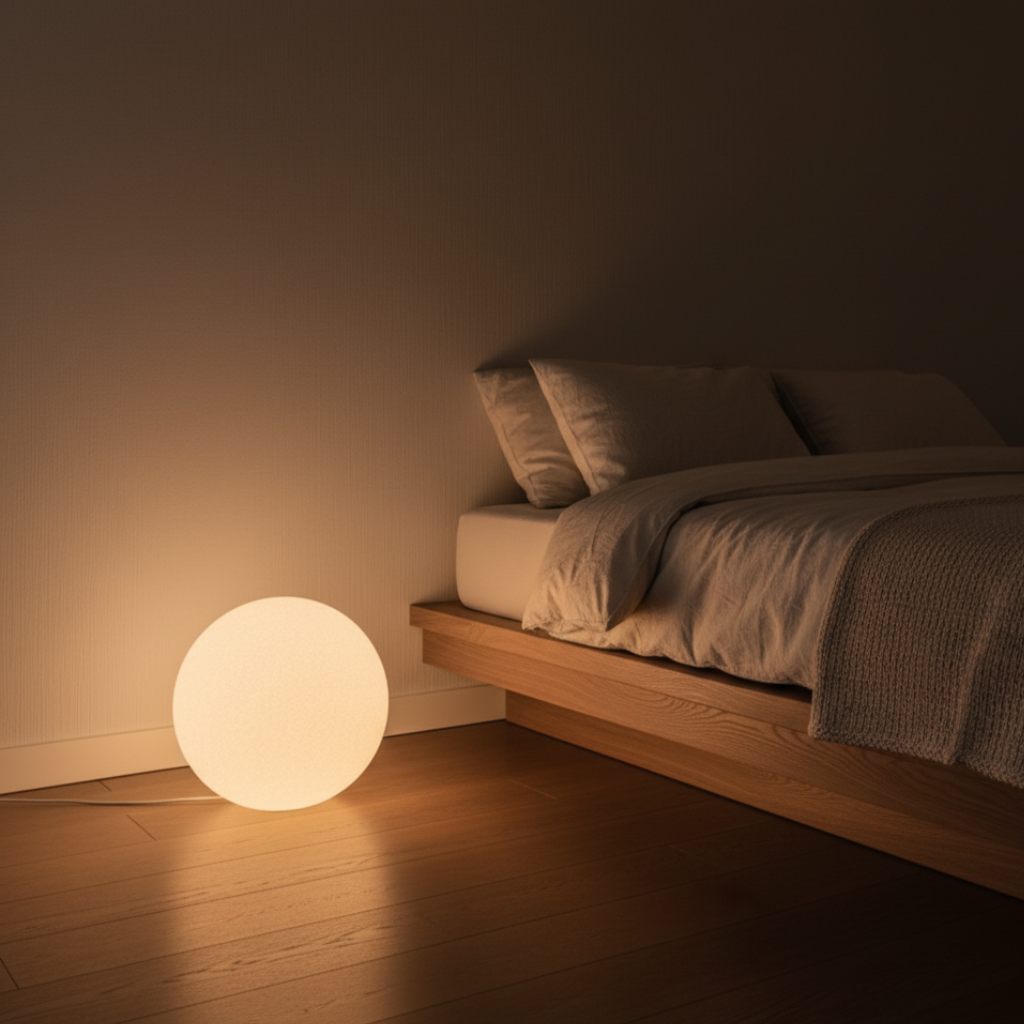 LunaBall Resin Globe Floor Lamp
