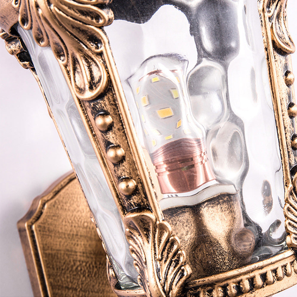 Kalsten | Outdoor Vintage Glass Wall Lantern Light