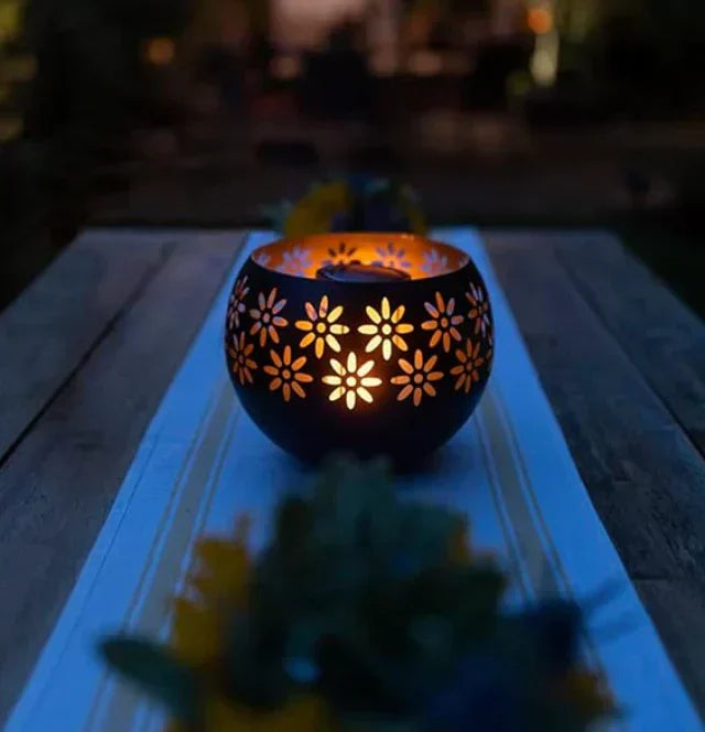 Flower Pattern Candle Lamp – Decorative LED Table Lamp for Stylish Lighting | Kalsten