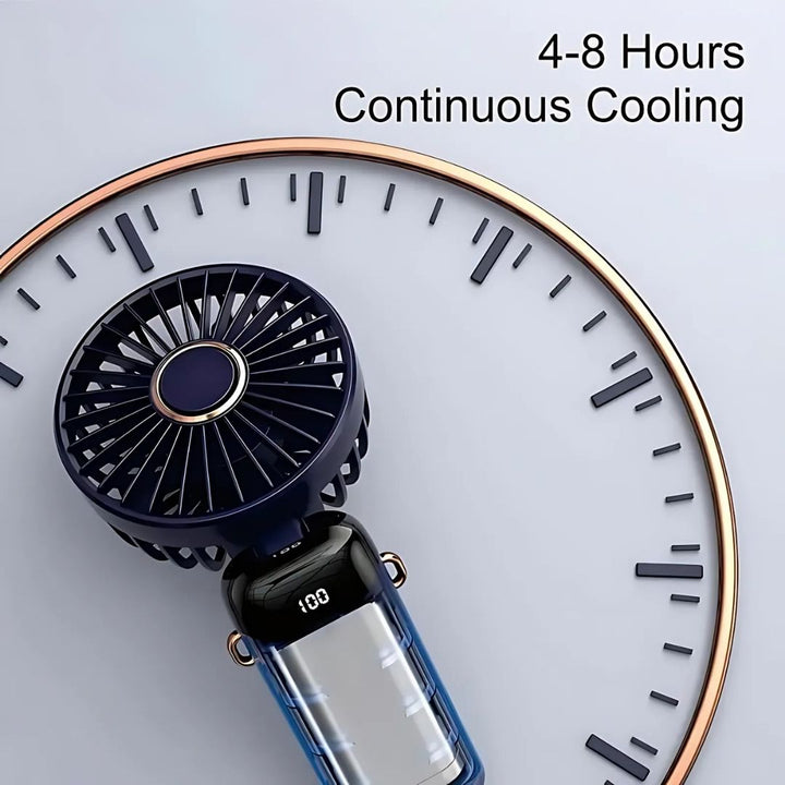 Rechargeable Handheld Mini Fan | 5-Speed, 90-Degree Adjustable & Quiet for Office, Home & Outdoor Use | Kalsten