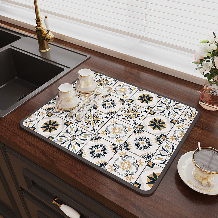 Kalsten | Retro Quick-drying Water-repelling Mat for Kitchen-Bar-Countertops