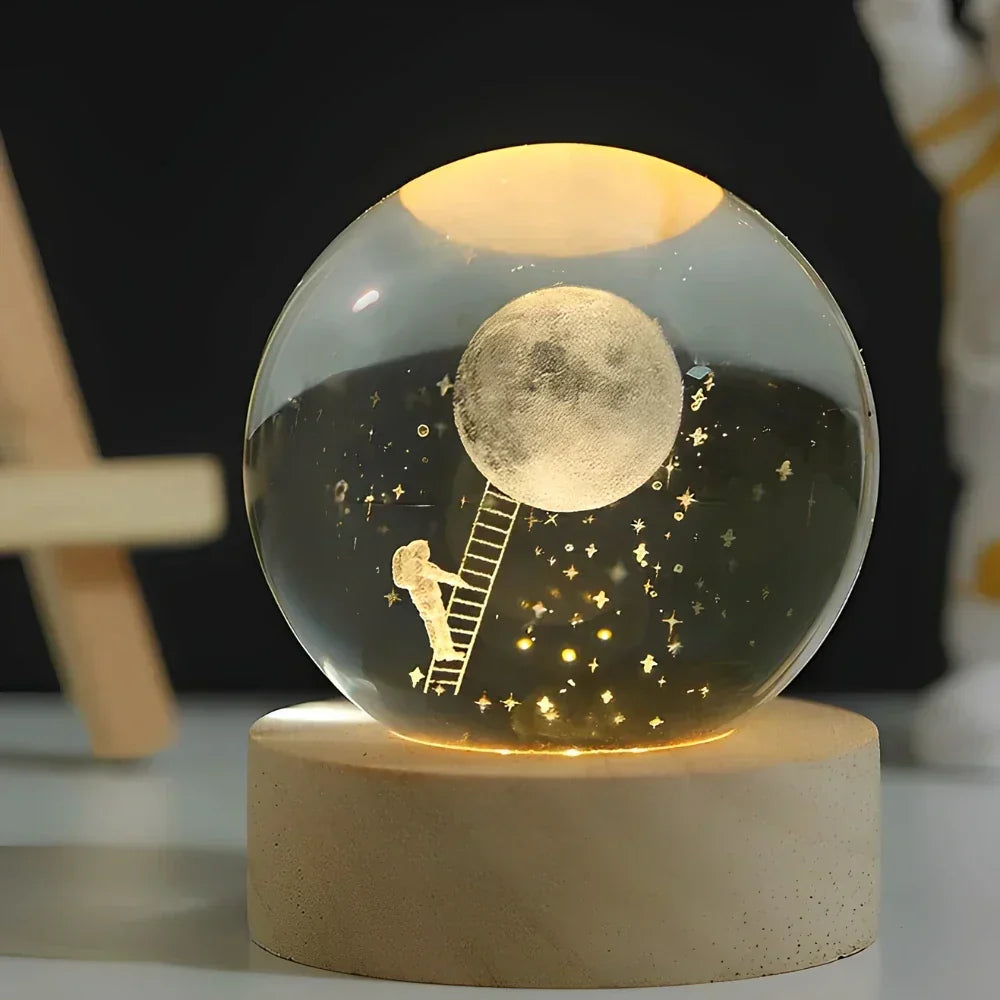 3D Crystal Ball LED Night Light