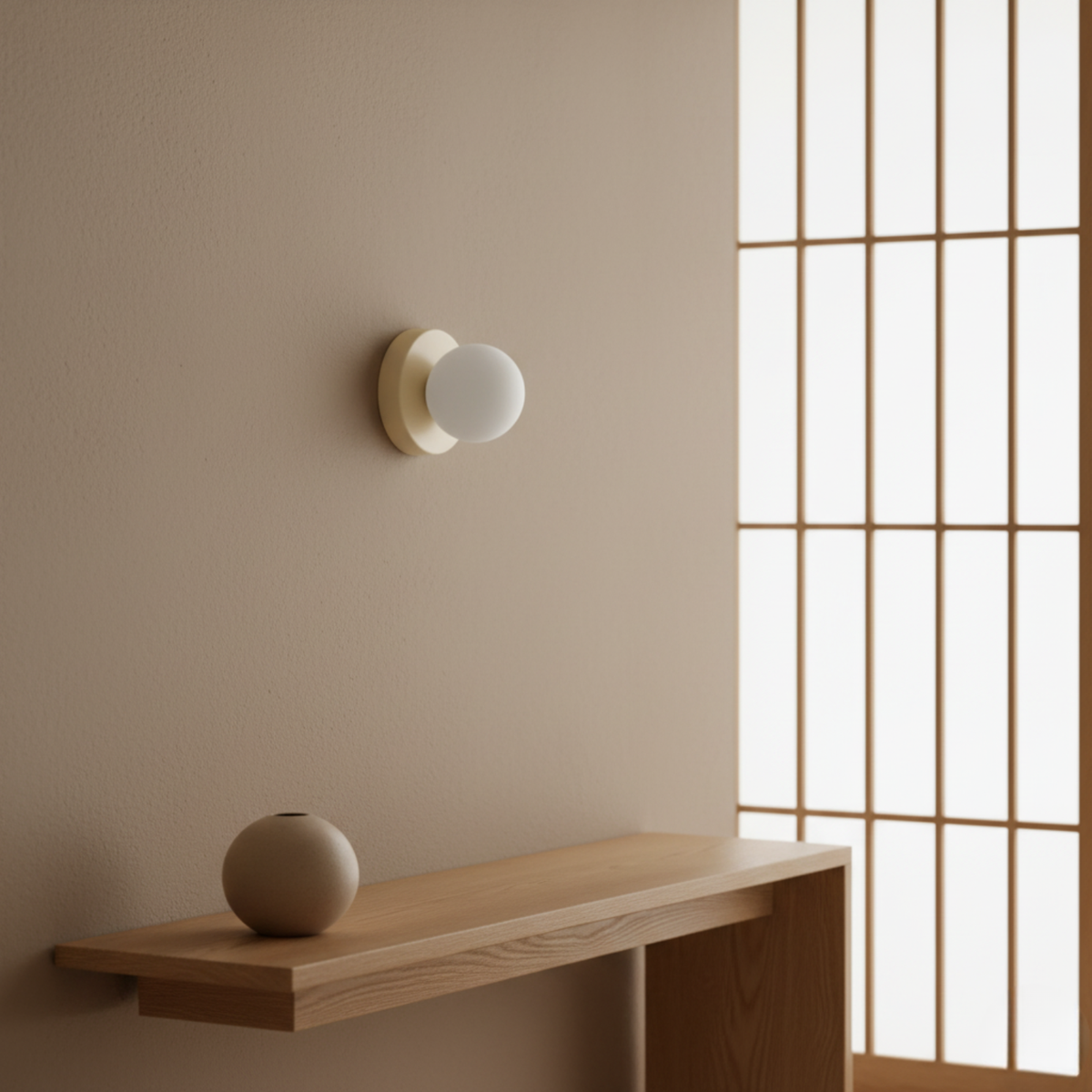 Round Frosted Glass Globe Ceiling Sconce