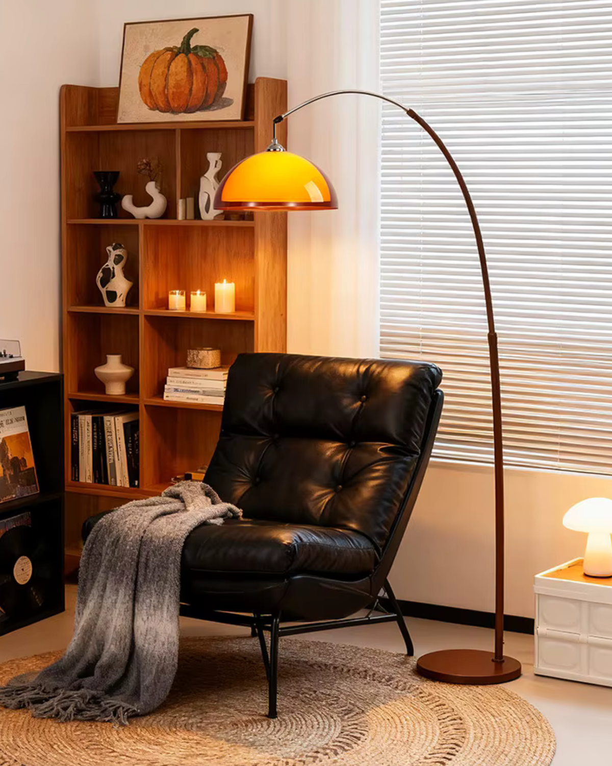 Ventoro Arc Floor Lamp with Dome Shade