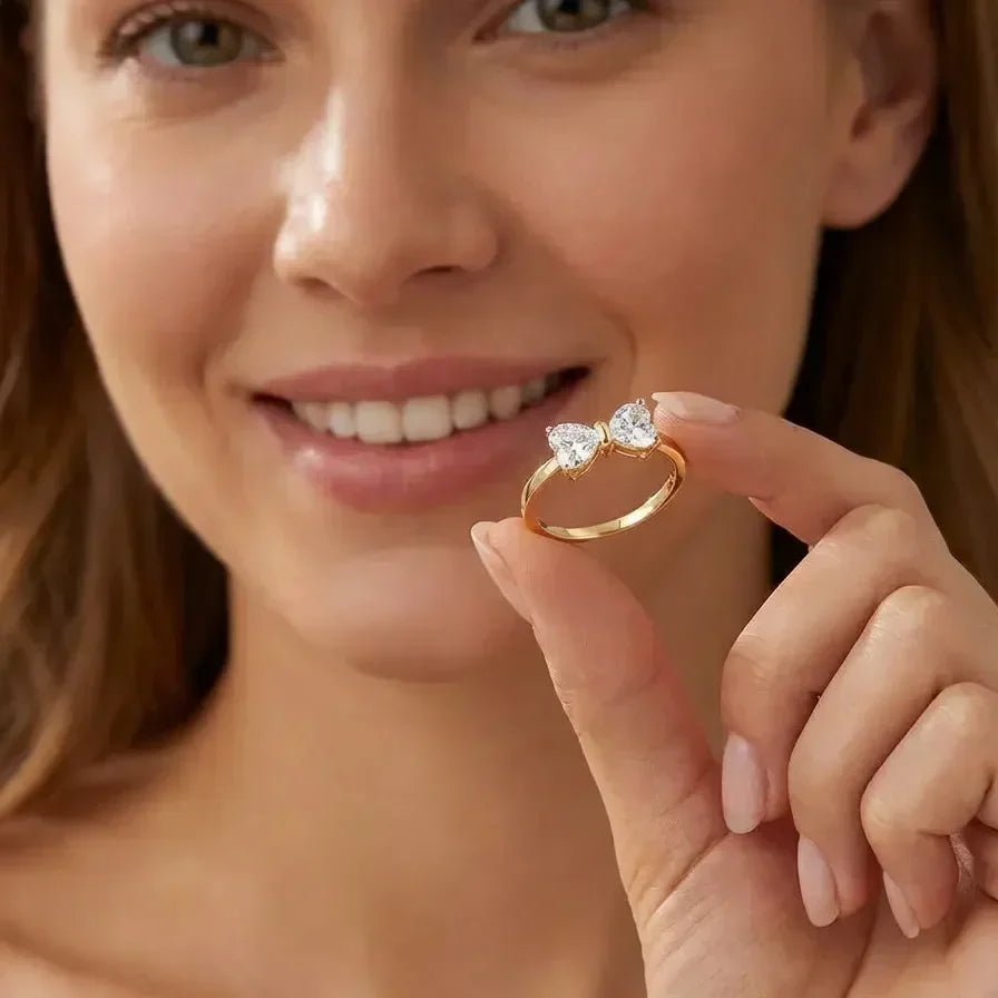 Kalsten | S925 Moissanite Feminine Bow Ring