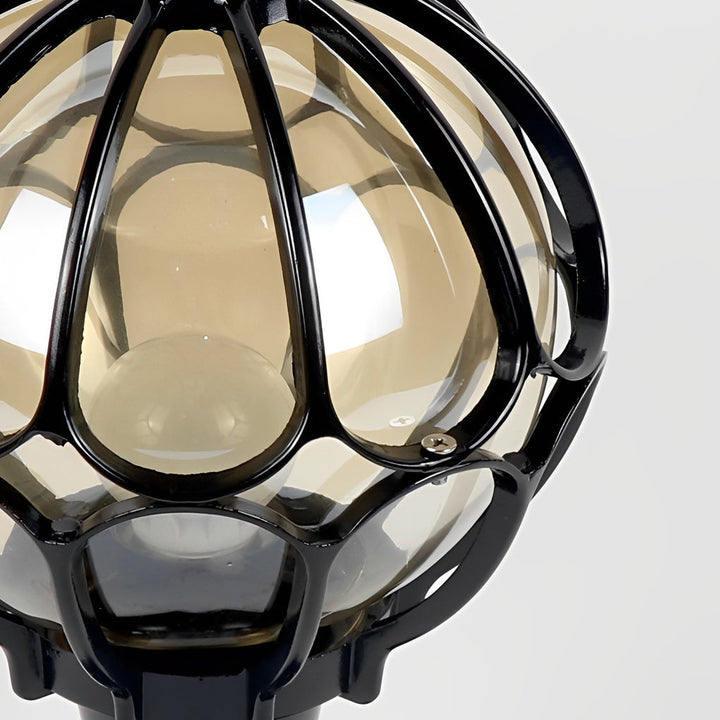 Vintage Outdoor Pier Mount Post Light with Glass Globe | Kalsten