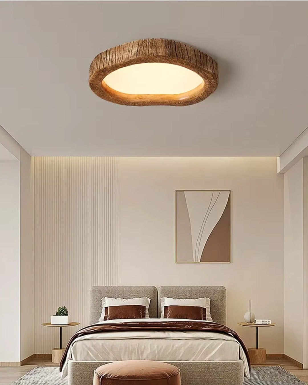 Kalsten | Minimalist Wooden Lamp in Japandi Style with Glow Effect
