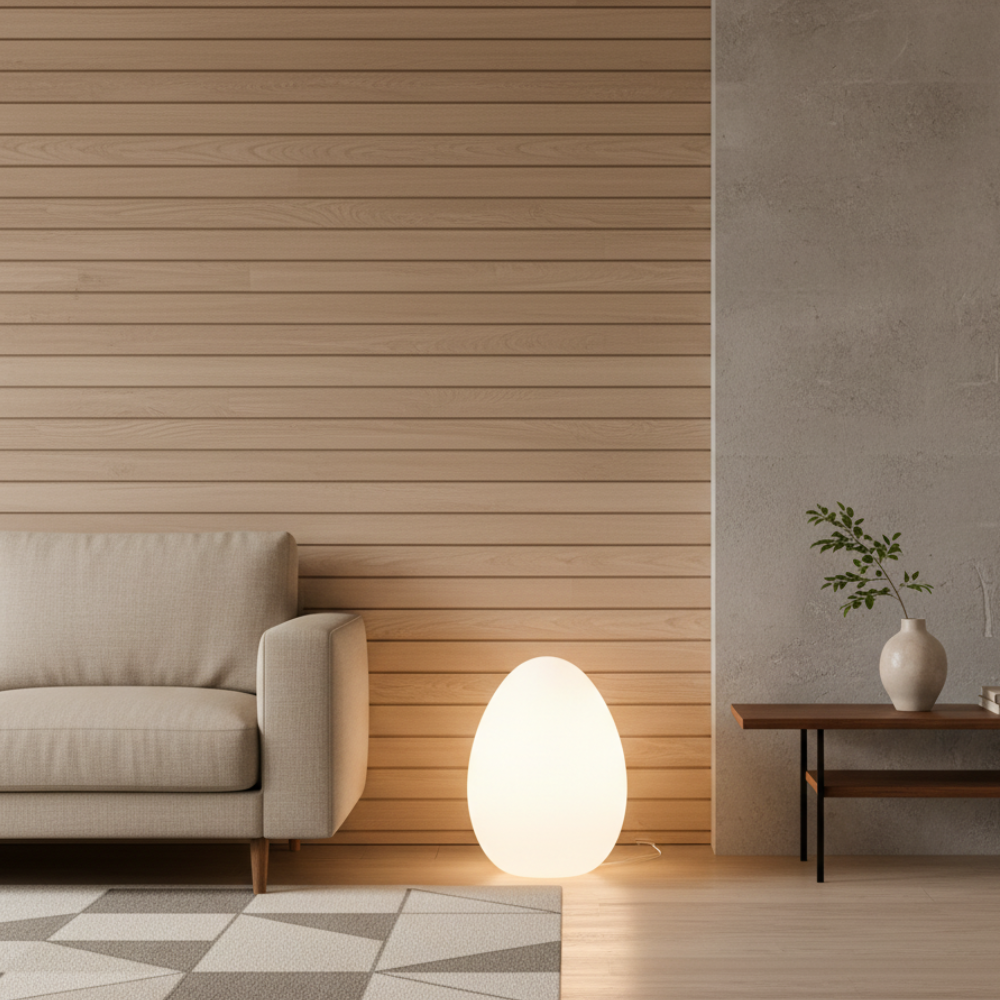SolStone Sculptural Egg Floor Lamp