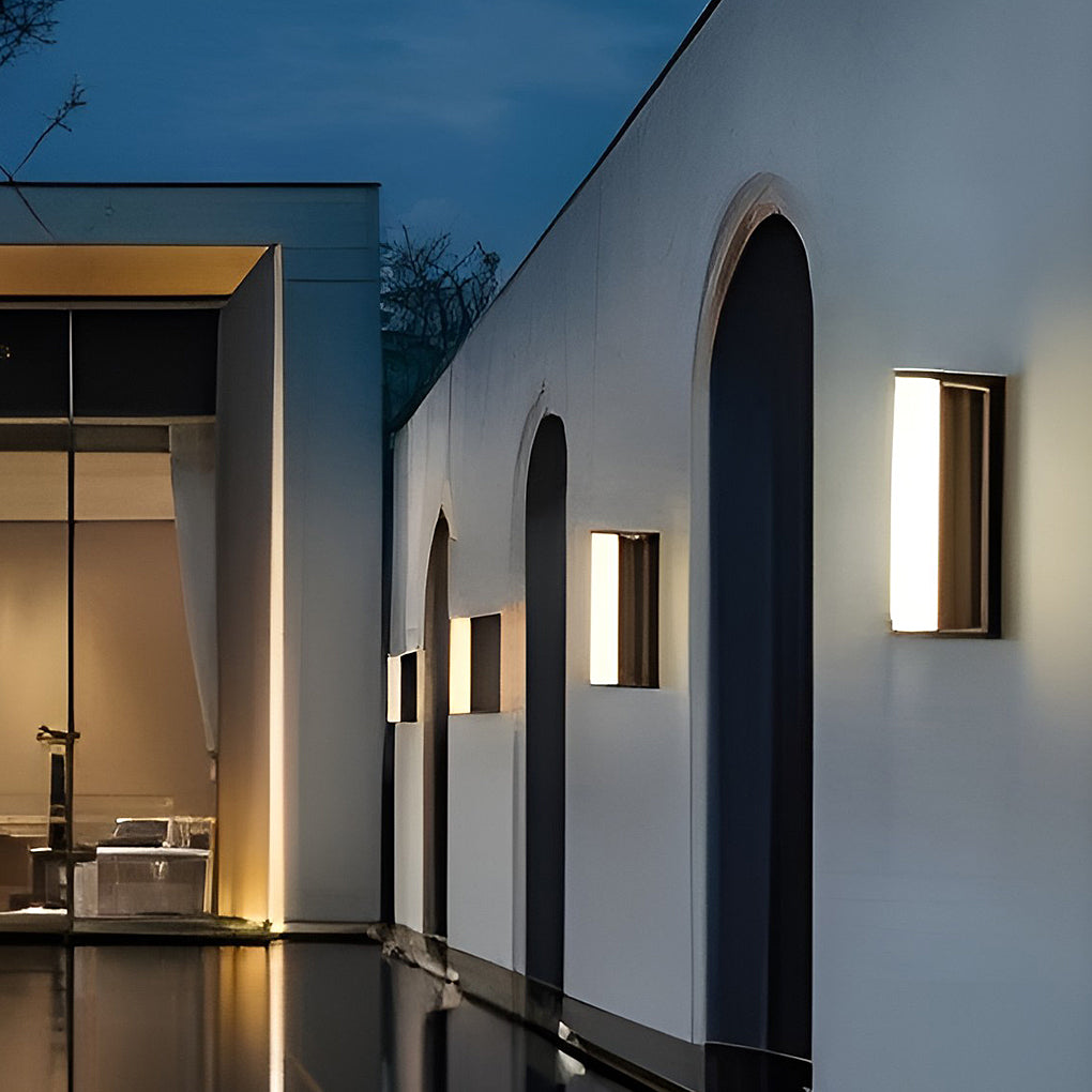 Long Acrylic LED Solar Outdoor Wall Light Waterproof Linear Wall Mounted Lighting | Kalsten
